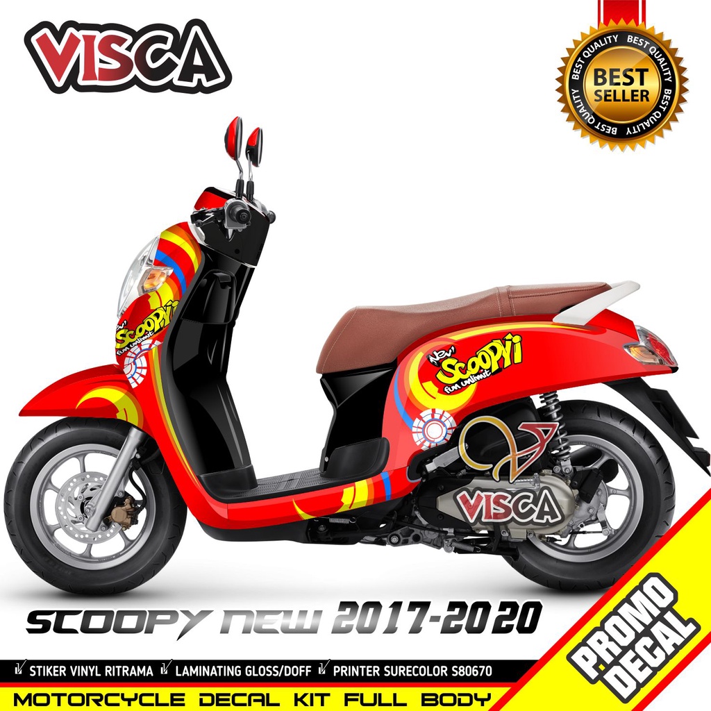 Decal Scoopy 2017-2020 Sticker Scoopy 2017-2020  Stiker Scoopy 2017-2020 full body
