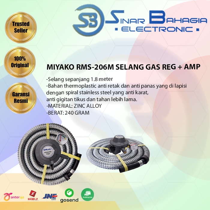 Jual MIYAKO RMS-206M SELANG GAS REG + AMP (NEW) (KHUSUS BANDUNG ...