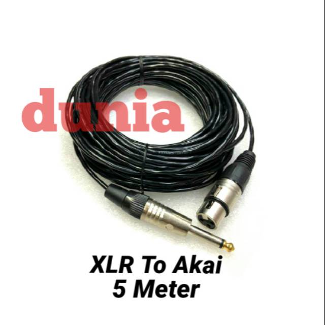 Kabel Mic Canare XLR To Akai - 5 Meter Ukuran Kecil