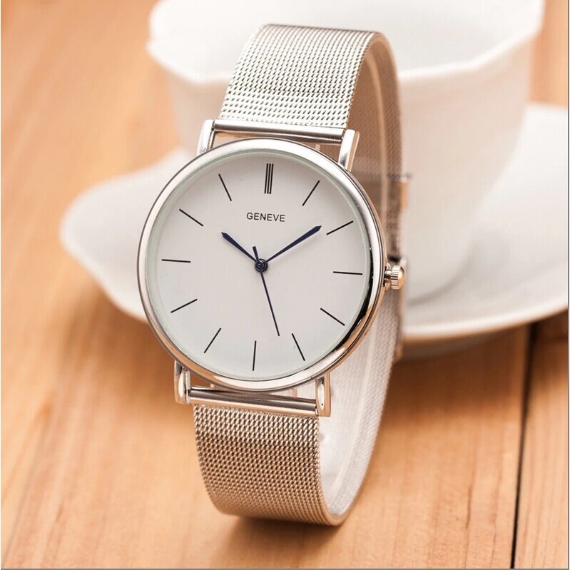 OVERFLOWS.ID Jam Tangan Wanita Analog Tali Stainless Steel Ala Korea Jam Tangan Import-GARIS
