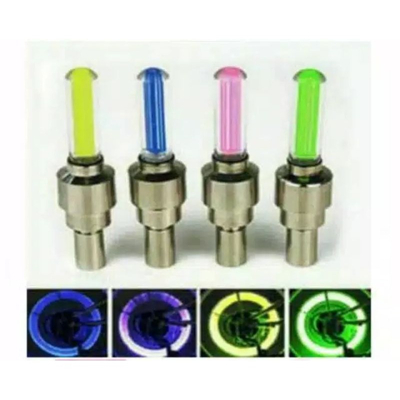 Tutup Pentil Ban Menyala Lampu Led Untuk Mobil / Sepeda / Motor