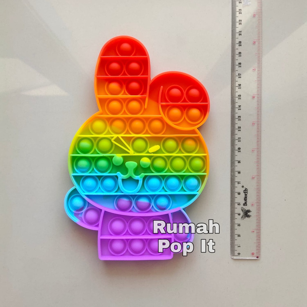 Pop It Fidget Toys BT21 COOKY RAINBOW / Fidget Pop It Squishy / Mainan Pop It BTS Jungkook JK