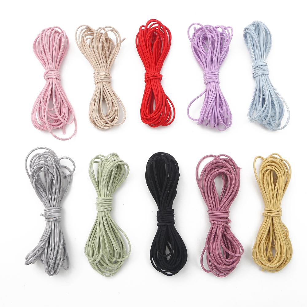 2mm 5M/lot 6warna Nylon Tali Elastis Cord String Strap Untuk Perlengkapan Aksesoris Jahit Handmade DIY