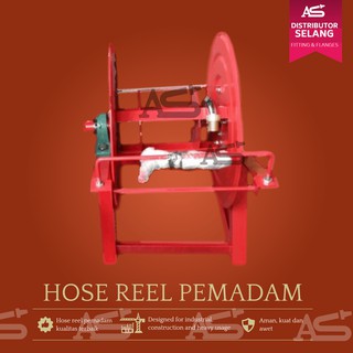 Jual Heavy Duty Fire Hose Reel 1 Inch 30 Meter Stand Roll Selang Pemadam Shopee Indonesia