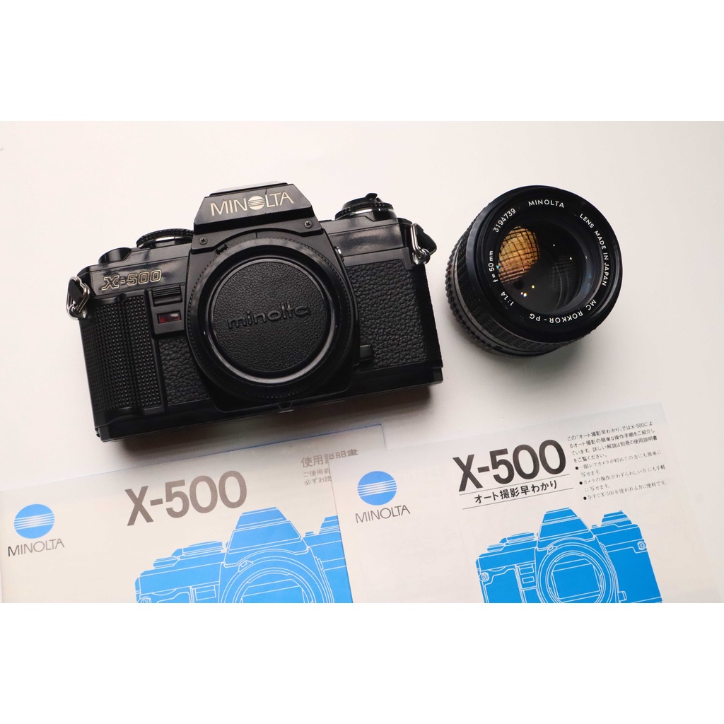 Kamera Analog Minolta X-500 kit 50mm f1.4 MC Rare Mint Condition 