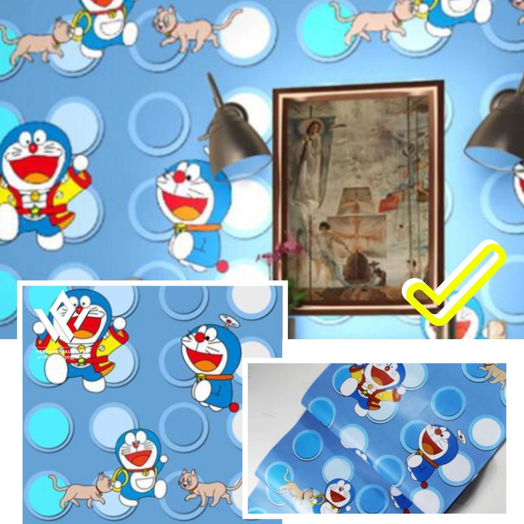 Walpaper Dinding Kamar Anak Motif  Doraemon  Pol Harga Murah 