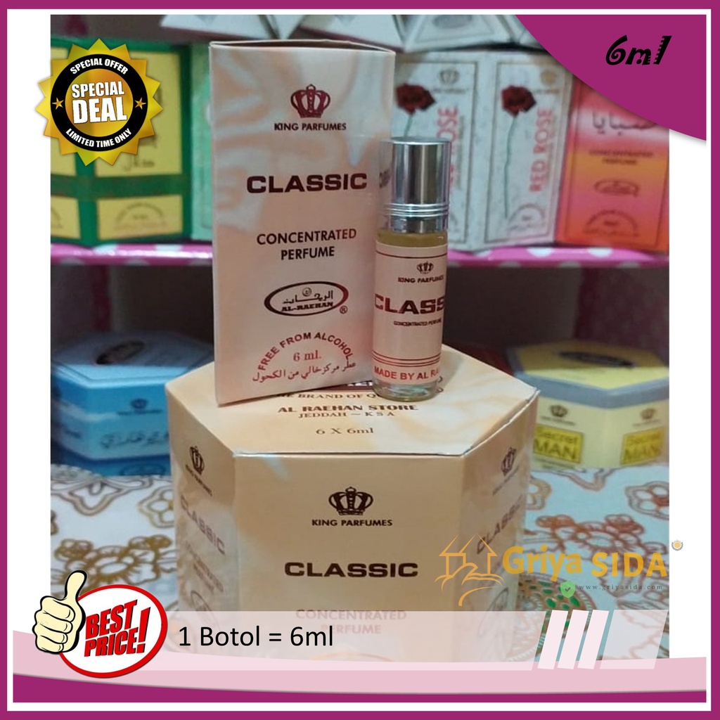 Parfum Classic 6ml alraehan aroma Classic al raehan mirip al rehab parfum Harga grosir PROMO!!