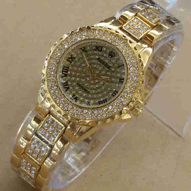 jam rolex romawi diamond