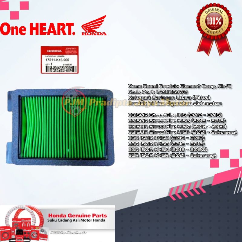 Filter Udara CB150 Original AHM - 17211K15900