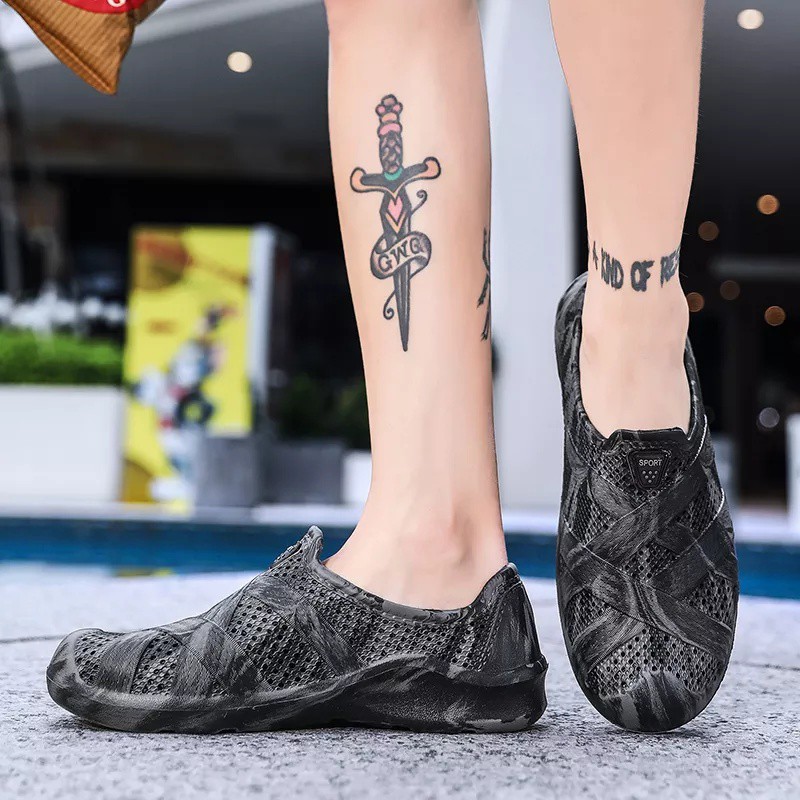 Toread Sepatu Slip ON Pria Sepatu Casual Santai Sepatu Karet Pria Anti Air Sepatu Slop Murah Import MT403