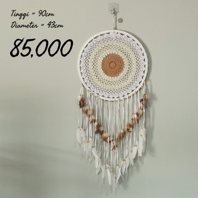 wall decor hiasan dinding bulat dream catcher macrame dreamcathcer homedecor dekorasi rumah kamar