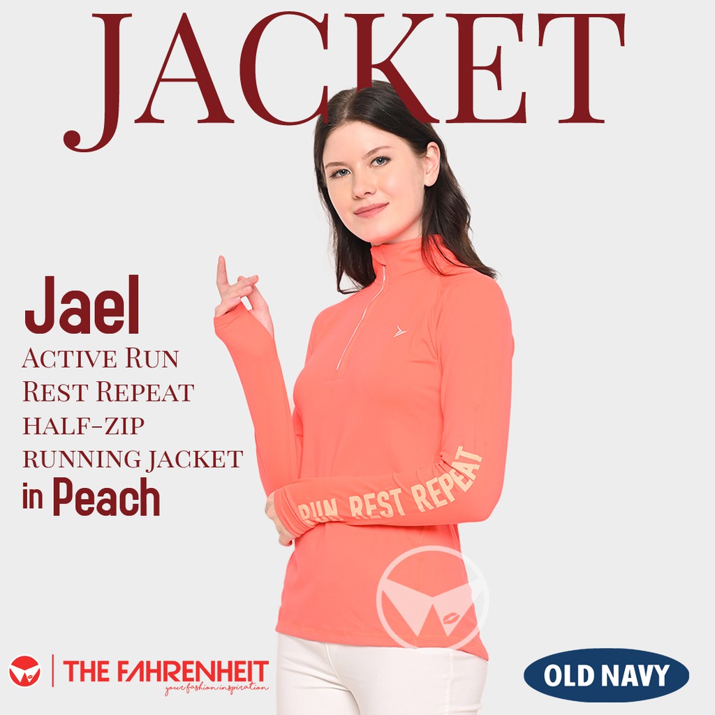 The-Fahrenheit Jael Old Navy Active Run Rest Repeat half-zip running jacket - Orange