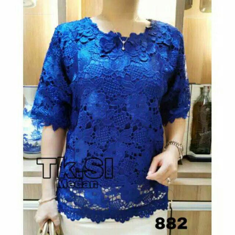atasan brukat/ brukat import, Blouse brokat wanita