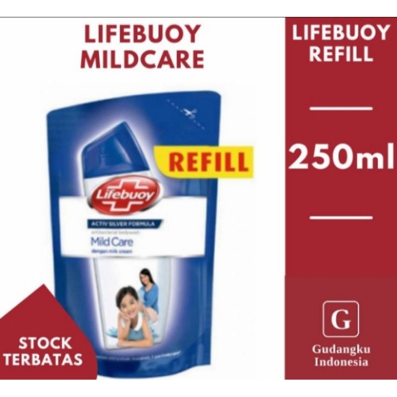 Lifebuoy milik care biru sabun cair 250 ml