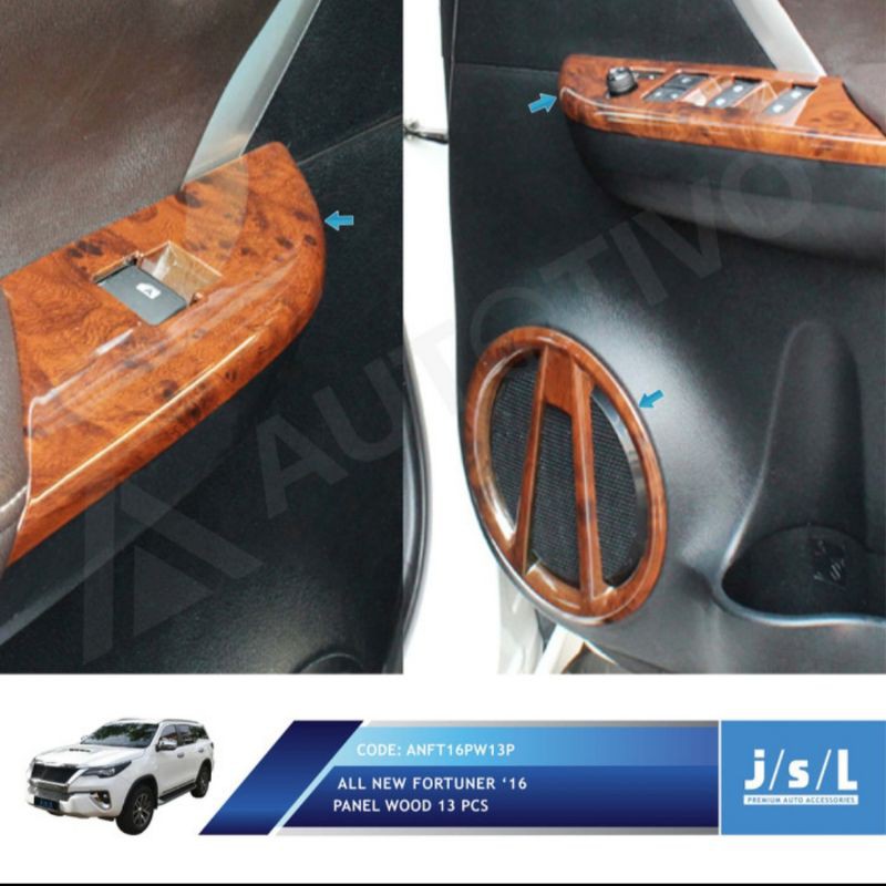 panel Wood interior all new Fortuner 13 PC jsl