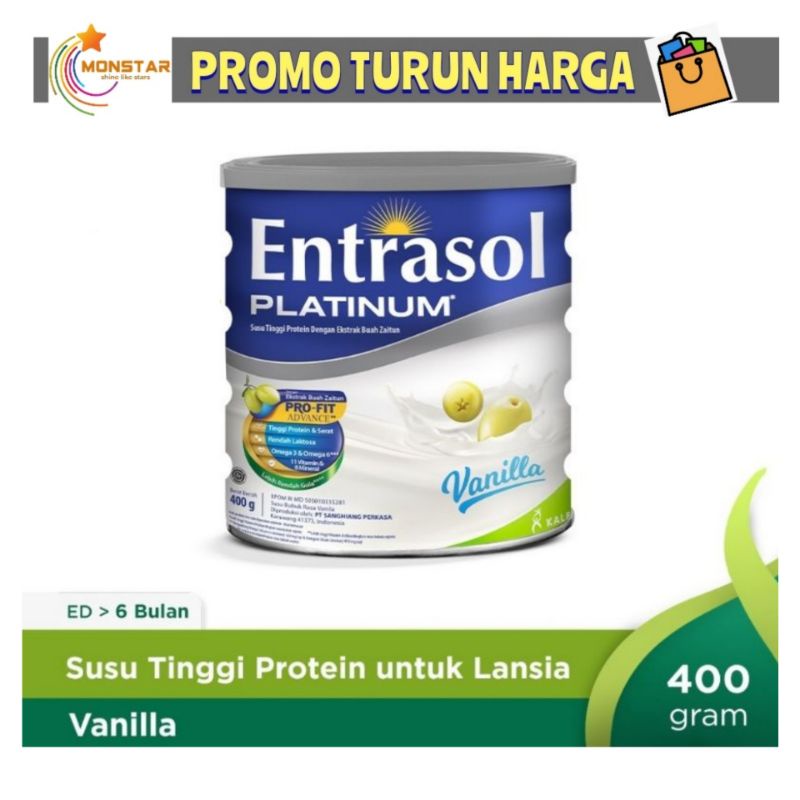 

MONSTAR - ENTRASOL PLATINUM VANILA 400 GR SUSU LANSIA