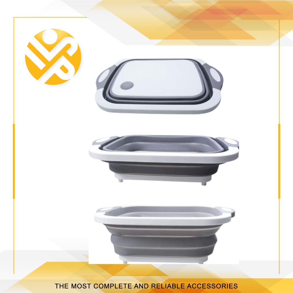 Talenan Lipat Multifungsi Baskom Keranjang Wastafel / Talenan Portable