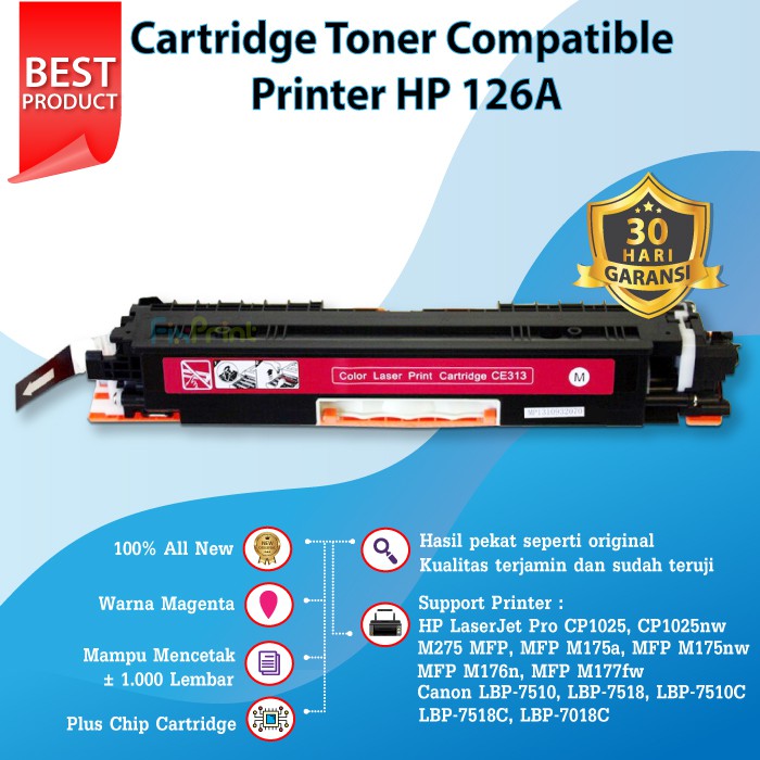 Cartridge Toner Compatible 126A 130A Printer Laserjet CP1025 M175nw M175a M275 Pro 100 MFP M177fw