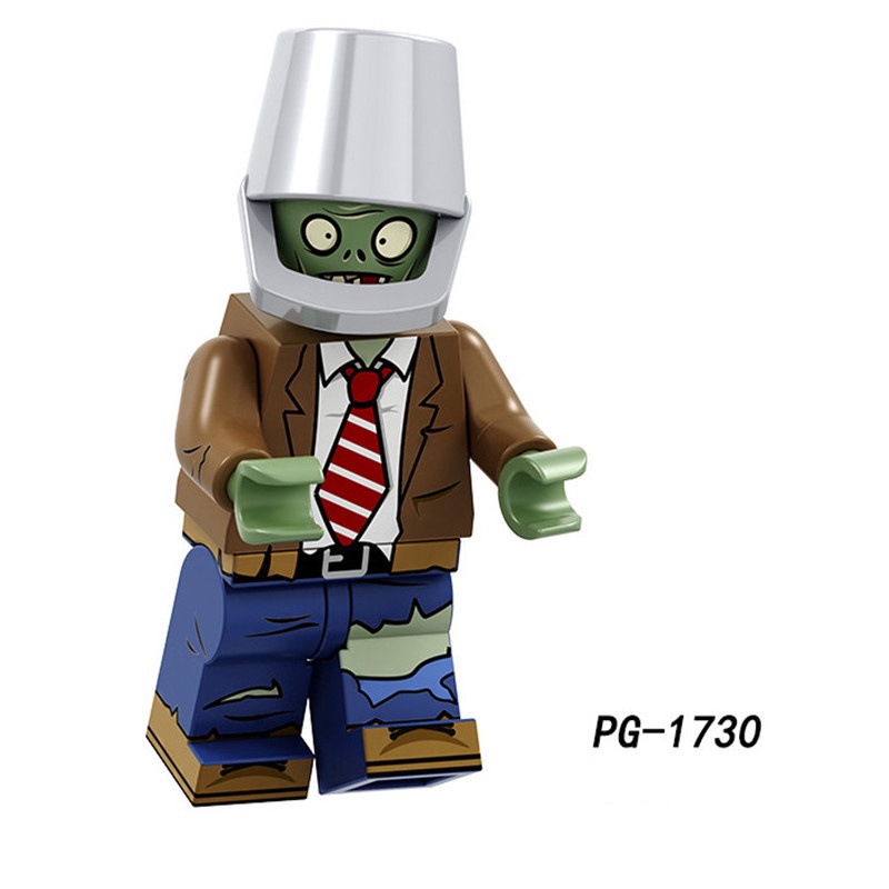 1pc Mainan Balok Bangunan Minifigure Model Tanaman Zombie / Bunga Matahari / Kacang Polong Bahan ABS Untuk Anak