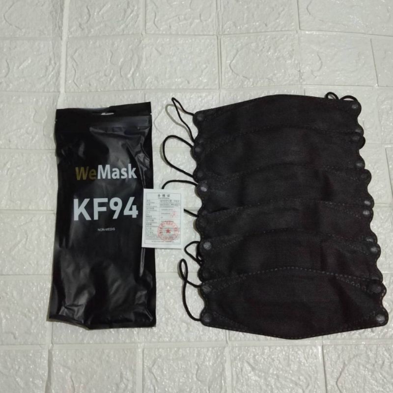 MASKER KF94 WE MASK HITAM ISI 10PCS