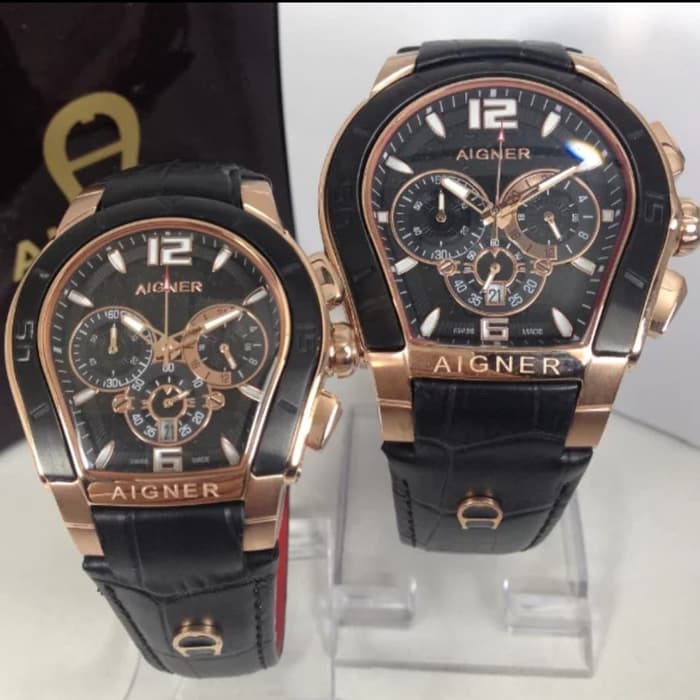 Harga Promo Jam Tangan Couple Aigner Original Leather New Model A2178
