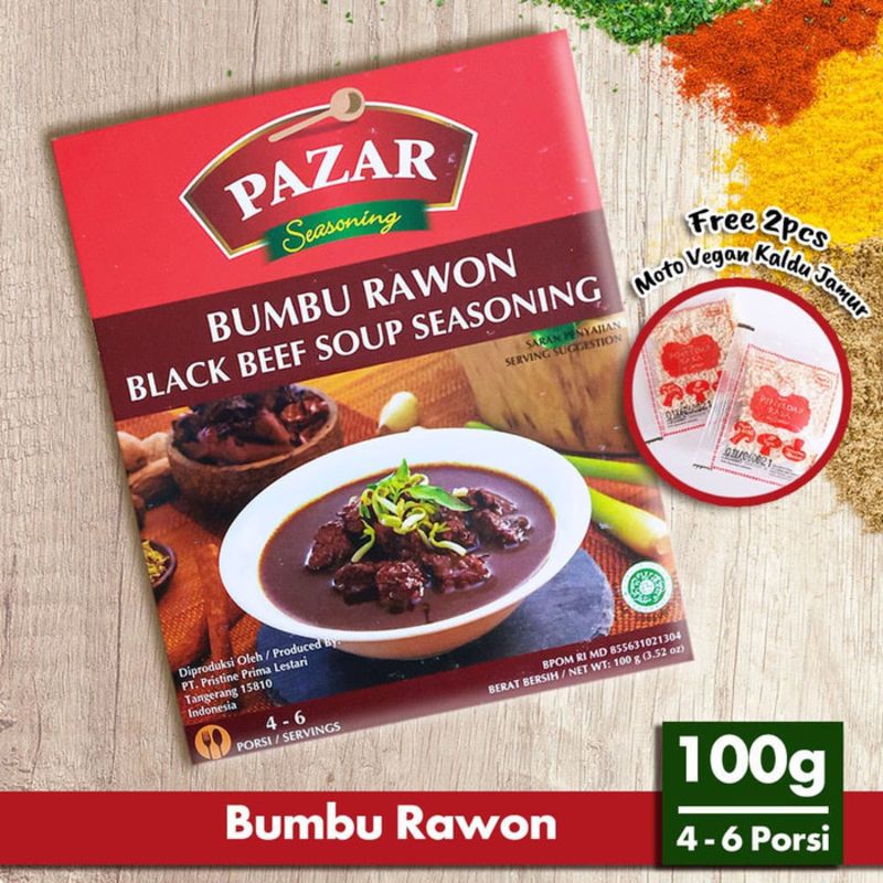 

PAZAR BUMBU RAWON - Bumbu Masak Instan Box 100g