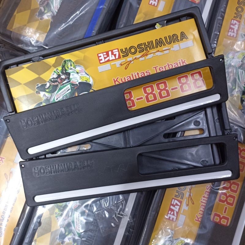 Tempat dudukan plat nomor semua motor TEMPAT PLAT NOMOR ALL MOTOR UNIVERSAL HONDA YAMAHA SUZUKI KAWASAKI SET DEPAN BELAKANG