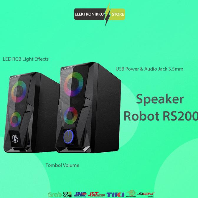 TERBARU Speaker Robot RS200 Powerfull Bass For Speaker Komputer | PC | Laptop