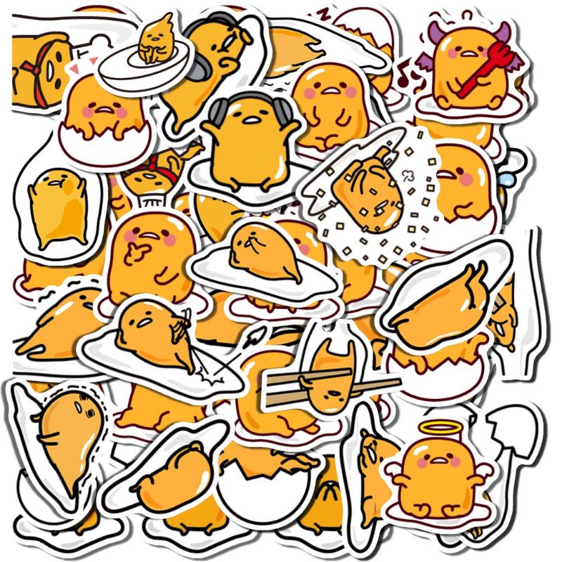 

49 pcs Sticker / Stiker / Tempelan Sanrio Gudetama A
