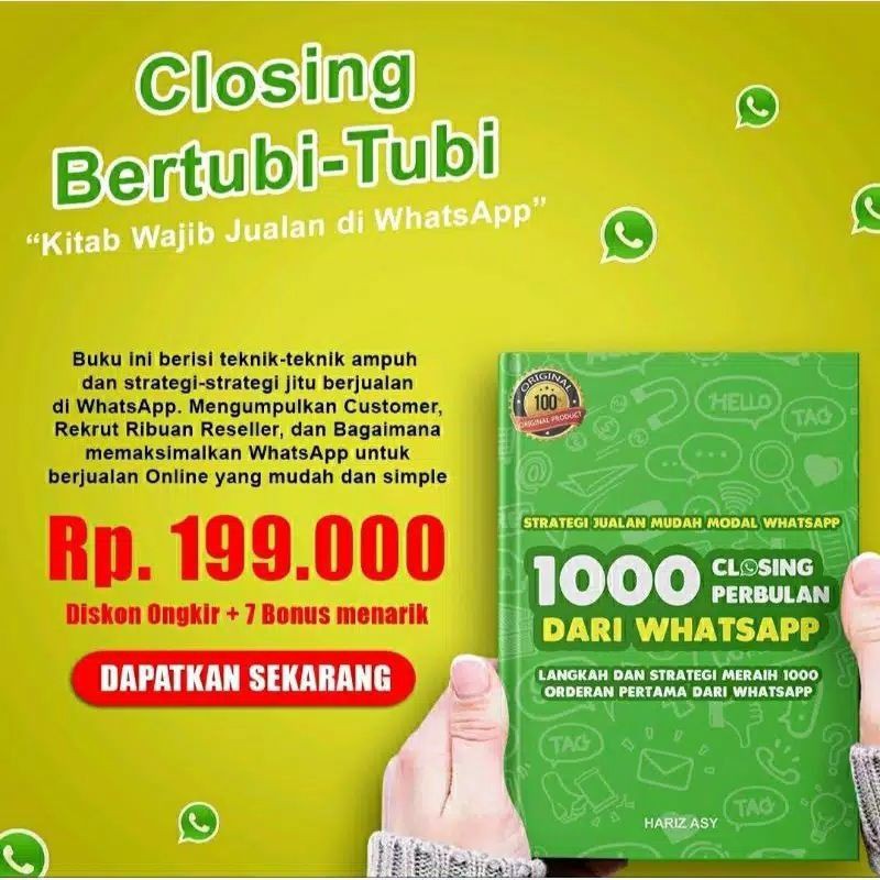 Buku cara penghasil 1000 closing diwhatsap