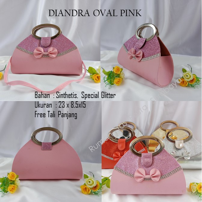 Tas Pesta,Tas Kecil,Tas Imut,DIANDRA OVAL PINK