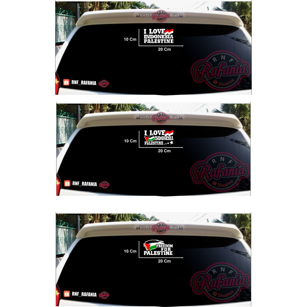 STICKER SKOTLET I LOVE INDONESIA PALESTINE STIKER PALESTINE