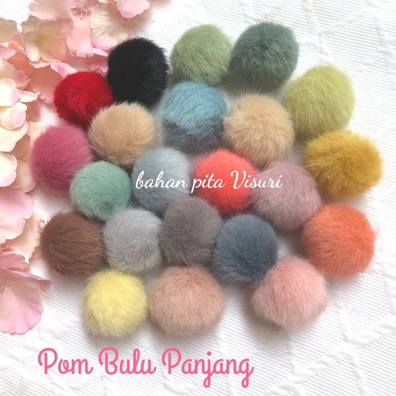 Pom Bulu panjang 3,5 cm