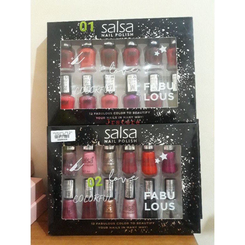 Kutek kutex nail polish Salsa box 12 warna