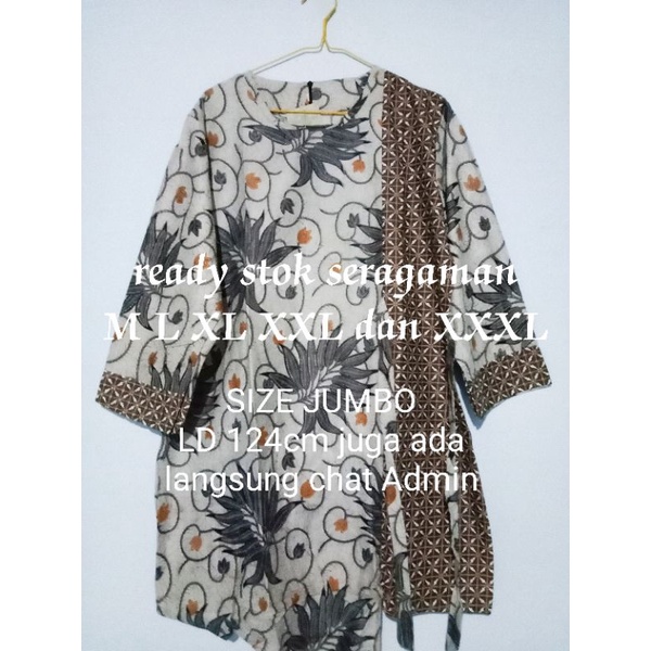 Baju atasan Batik Dolby Dolbi Dobby Doby Tenun Sutra Tulis Halus Katun ATBM/QUEENBUTIK