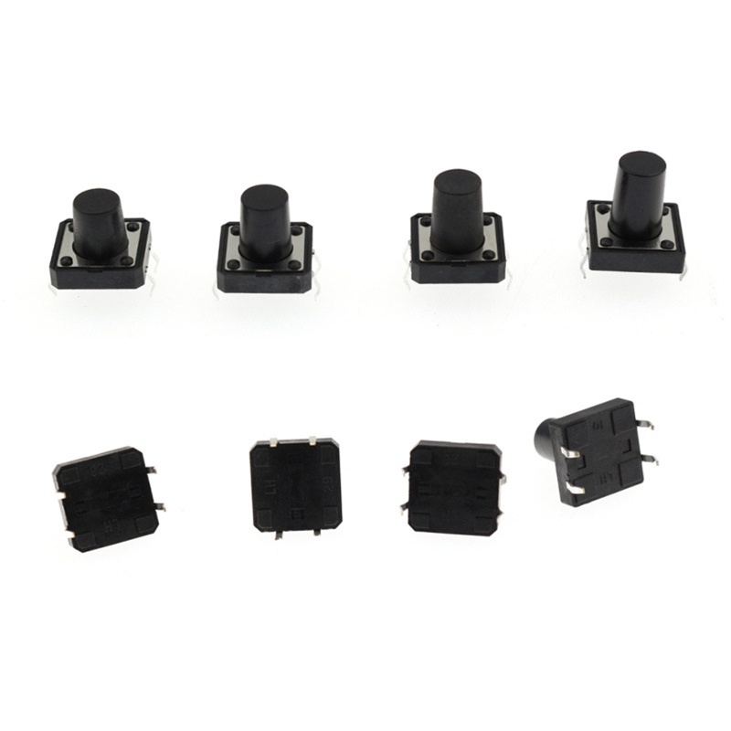 Btsg 250PCS 4pin Saklar Tombol Tekan Tactile Micro Momentary Tact Push Button Switch