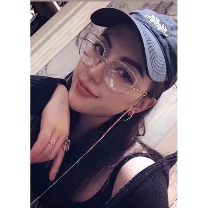 Sungglases Kacamata Wanita Rantai Ay-4649 - Kacamata Wanita