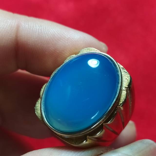 Natural biru langit kristal titanium 8