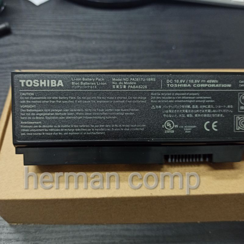 Original Baterai Toshiba Satelite PA3817U-1BRS/BAS/BRM