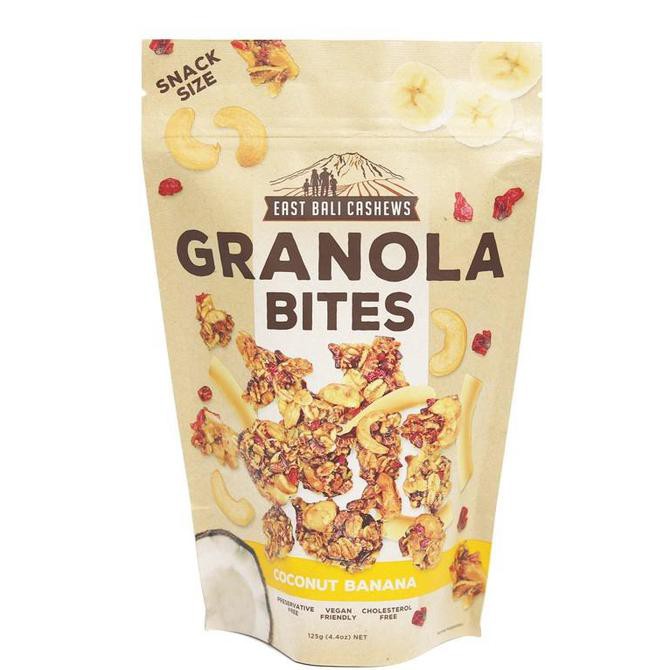 

THE BEST East Bali Cashews Granola Bites Coconut Banana 125gr MURAH
