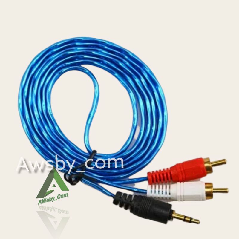 KABEL AUX 2in1 KABEL AUDIO RCA PANJANG 1,5 meter