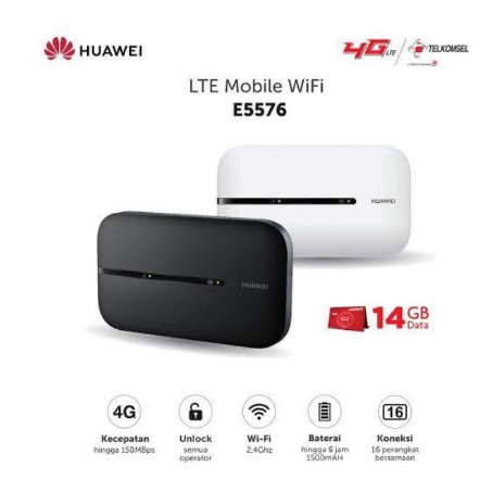 ITSTORE Huawei E5576 Mifi Router Modem Wifi 4G Telkomsel Unlock All Operator 5576 Garansi resmi Huawei