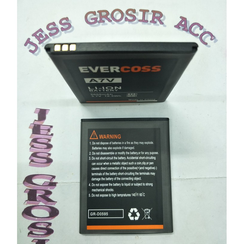 Baterai Battery Evercross Evercoss Cross A7V Double Power 5000Mah - Hitam