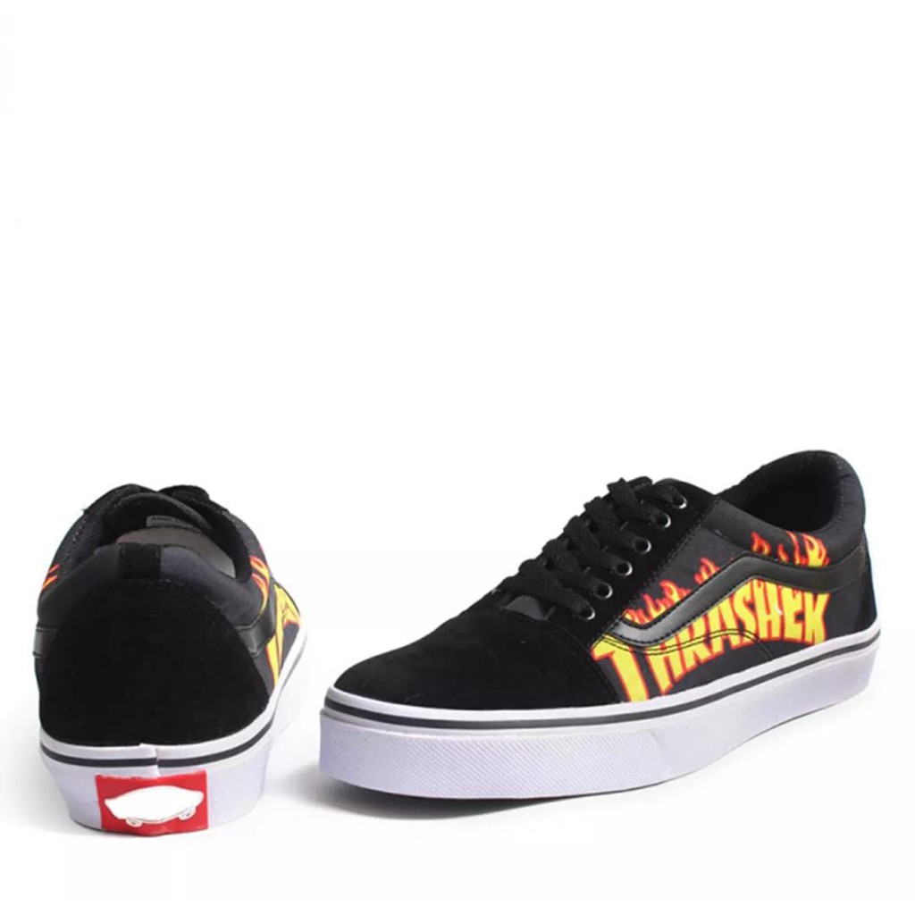 Sale!!Sepatu Vans Old Skoll TRASHER apii Peria Dan Wanita _Sepatu Vans Old Skoll Trasher Bape Shark Mouth Series Gobal Premium_Sepatu Vans Peria Sepatu Casual Sneaker  Peria Vans Oldskool Authentic Clasik Motif Sekolah-1