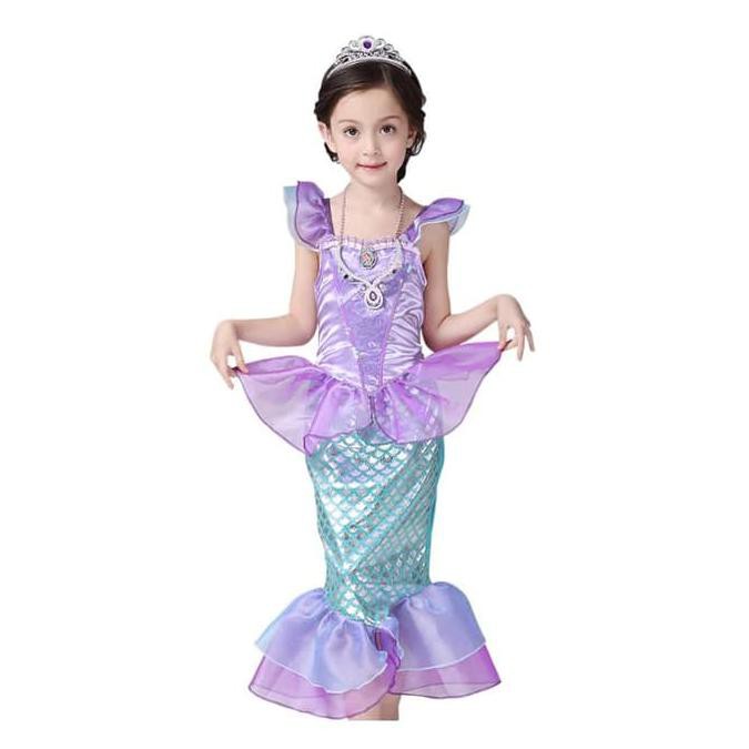 Mermaid Dress - Princess Ariel Dress - Kostum anak 2TH - 8TH