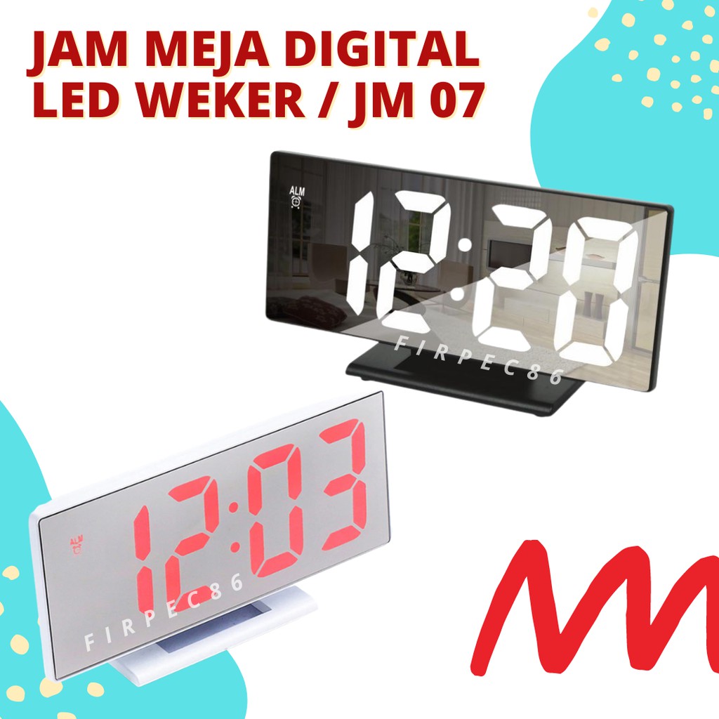 Jam Meja Digital Led Weker / Digital Alarm Clock Mirror Smart Watch