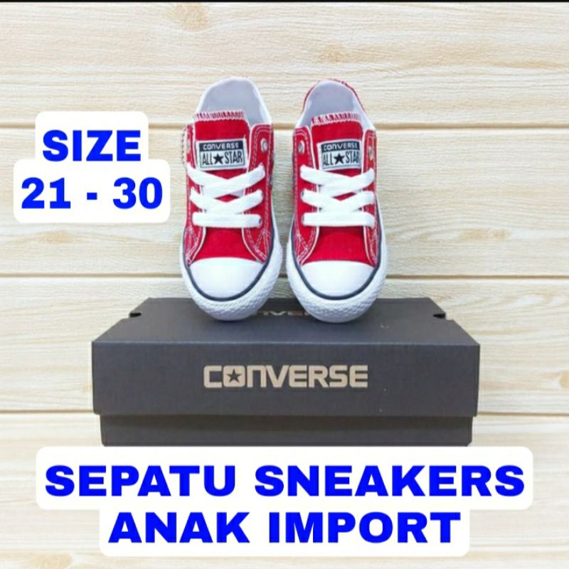 WK SEPATU SBEAKERS ANAK IMPORT WARRIOR CONVERSE SEPATU SEKOLAH ANAK MURAH