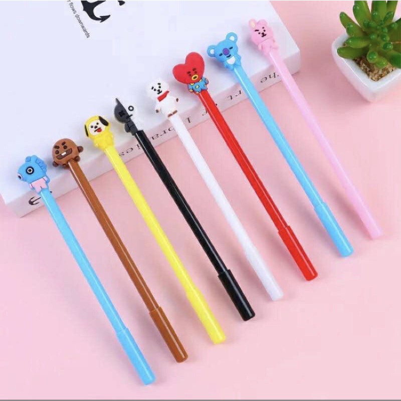 

Pena Bangtan ARMY KPOP Cartoon Black Ink Gel Pen BT21