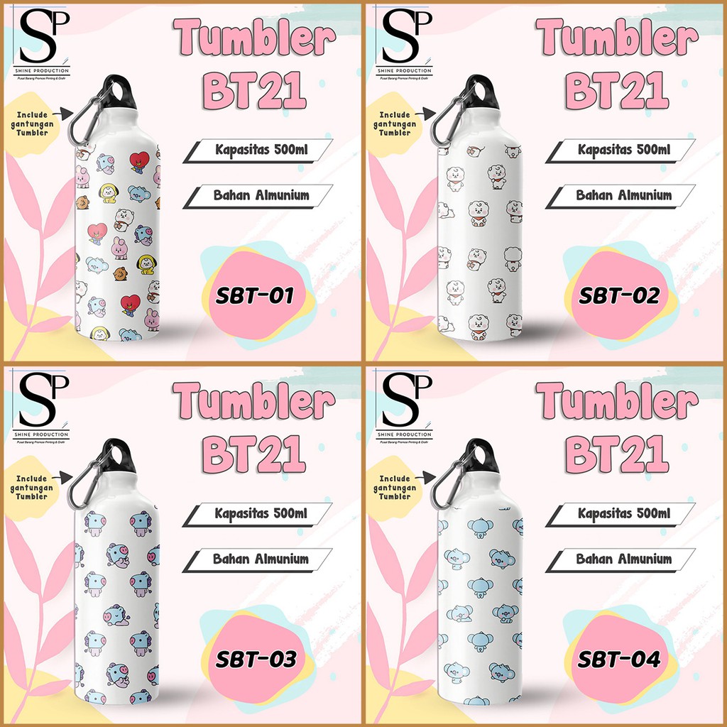 Tumbler BT21 Botol Minum BT21 Tempat Minum Motif BT21