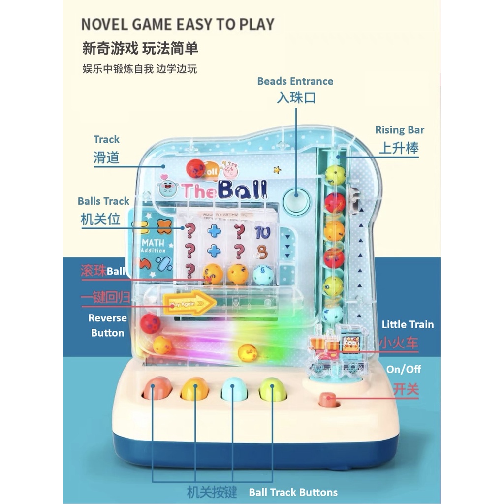 Mainan Anak Mesin Capit Bola Claw Machine Mainan Matematika Belajar Hitung